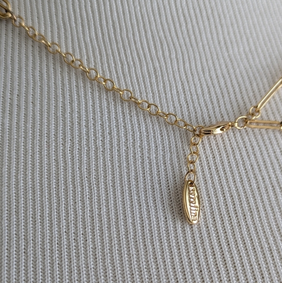 Anthro Rectangle Charm Layered Necklace - Picture 7 of 8